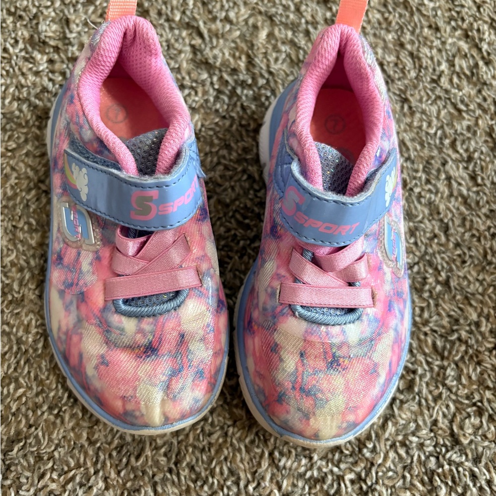 Sporto Kids Sneakers - Pink and Blue Splash
